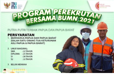 Lowongan Kerja BUMN Khusus Pemuda Papua dan Papua Barat, Cek Syaratnya