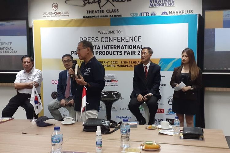 Konferensi pers Jakarta International Products Fair (Jipremium) 2022 pada Jumat (4/11/2022).