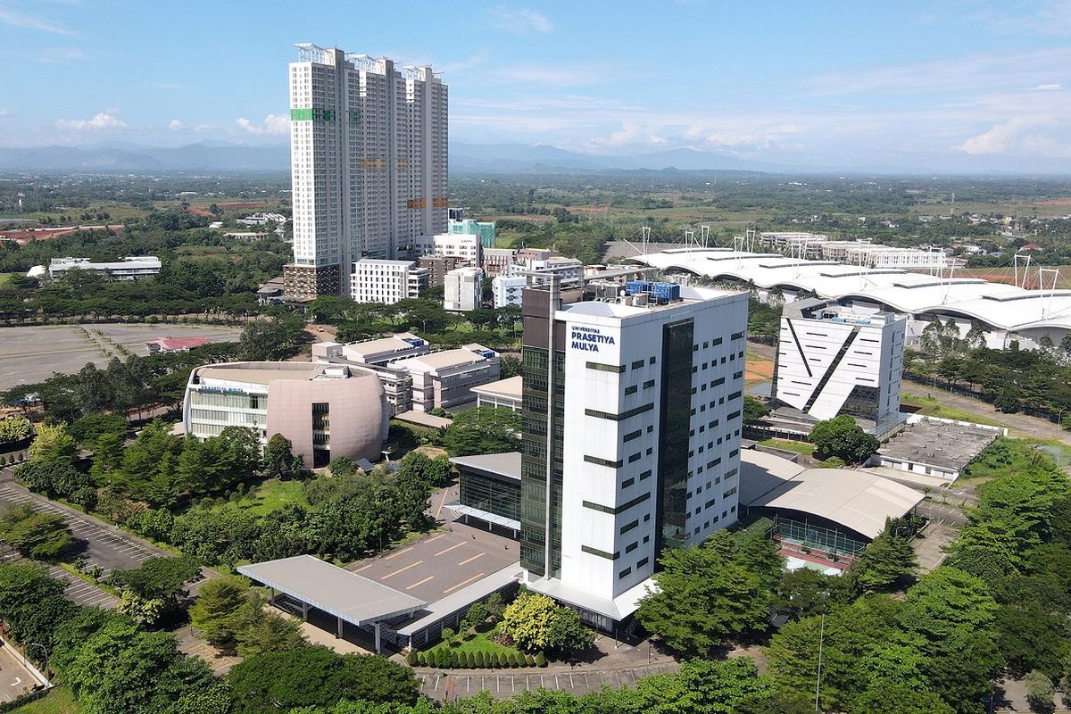 Pemandangan kampus Universitas Prasetiya Mulya (Prasmul). 
