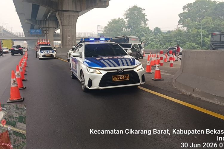 Tol Japek Berlakukan Contraflow KM 23-28 Arah Cikampek
