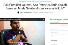 Pesan Mantan Perokok Robby untuk Presiden Jokowi