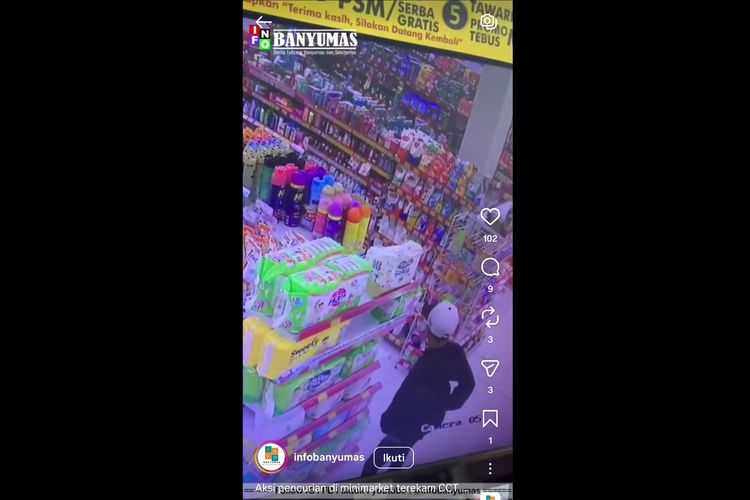 Video Viral Pencurian Susu dan Sampo di Alfamart Banyumas, Pelaku Berkilah Butuh Ongkos Pulang