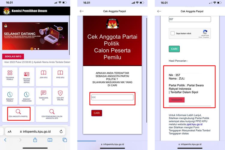 Cara Cek NIK Terdaftar Jadi Anggota Parpol Atau Tidak Via Infopemilu Kpu Go Id