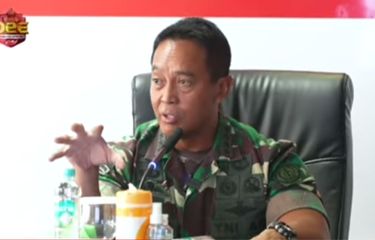 Panglima TNI Jenderal Andika Perkasa ketika memberikan arahan kepada para komandan satuan di Markas Kodam XVIII/Kasuari, Papua Barat beberapa waktu lalu.