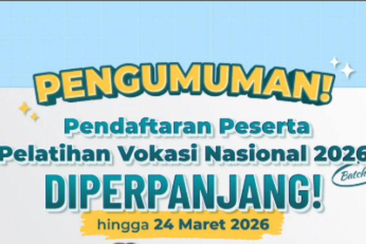 Kemnaker Hapus Batas Tahun Lulus untuk Daftar Pelatihan Vokasi Nasional 2026