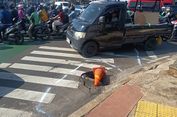 Jalan Dewi Sartika Jaktim Ambles Kerap Picu Kecelakaan