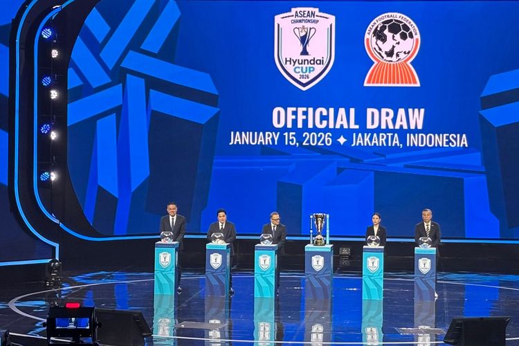 Drawing ASEAN Championship 2026 di Studio RCTI, Jakarta, pada Kamis (15/1/2026) sore WIB.