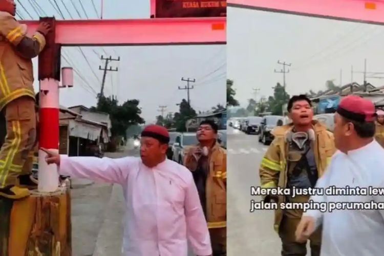 Viral Adu Mulut dengan Petugas Damkar Gegara Portal saat Kebakaran di Banyuasin, Ketua RT Minta Maaf
