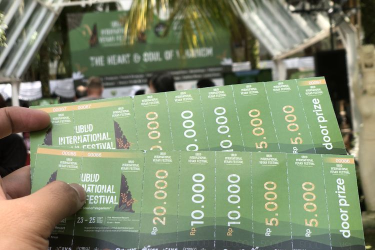 Voucher untuk bertransaksi di Ubud International Vegan Festival 2022