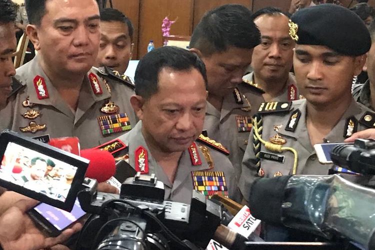 Kapolri Jenderal Pol Tito Karnavian di Rupatama Mabes Polri, Jakarta Selatan, Kamis (29/8/2019).