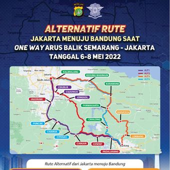 Rute alternatif Jakarta-Bandung saat Arus Balik Lebaran 2022