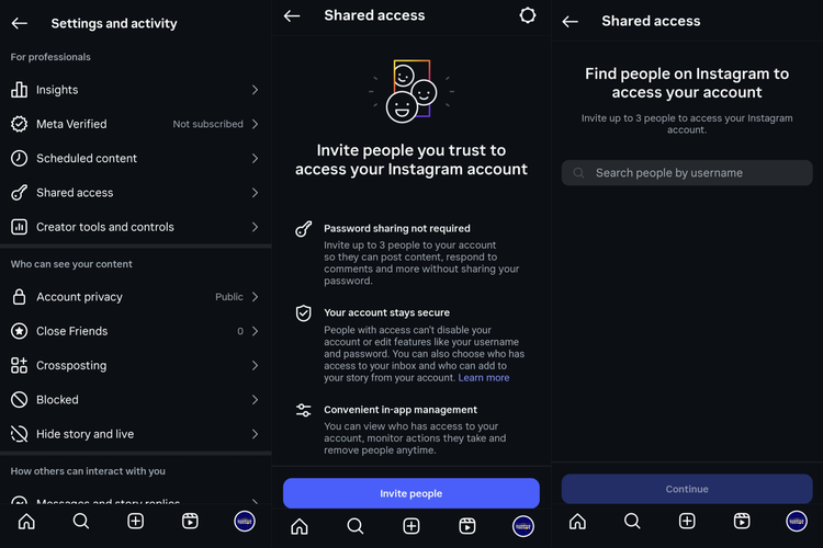 Instagram rilis fitur Shared Access, memungkinkan pemilik akun memberikan akses ke maksimal tiga orang terpercaya tanpa harus membagikan kata sandi (password).
