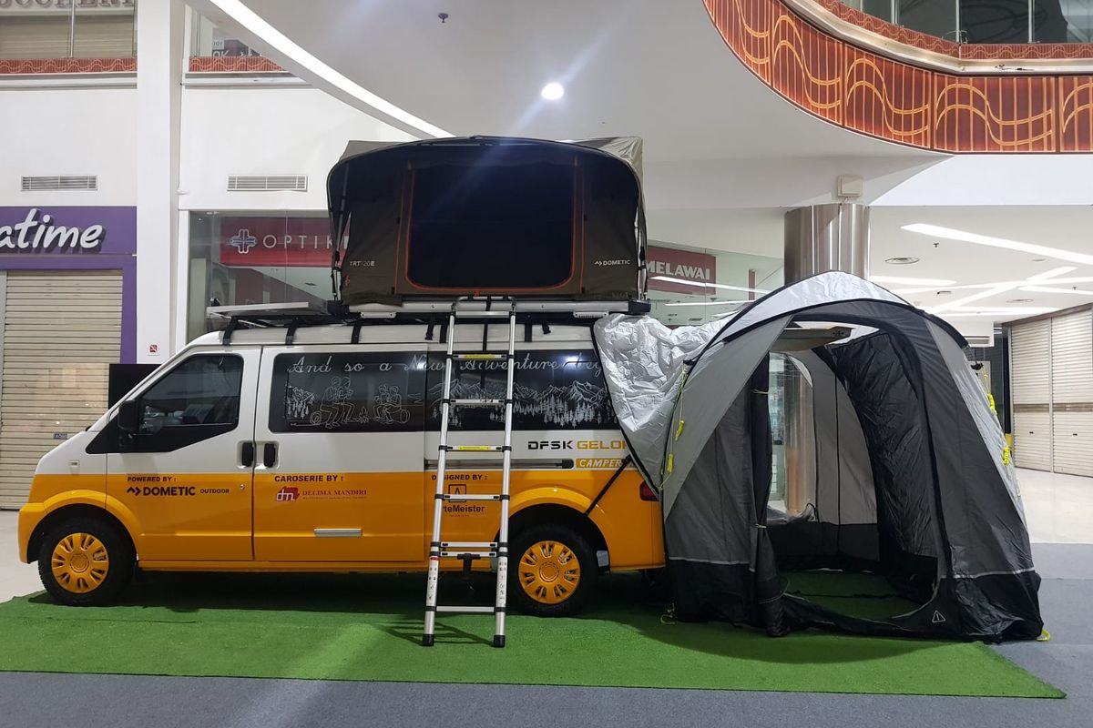 Campervan dari unit DFSK Gelora buatan Karoseri Delima Mandiri