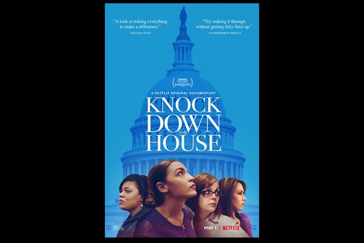 Poster film dokumenter berjudul Knock Down the House (2019) tayang di Netflix.