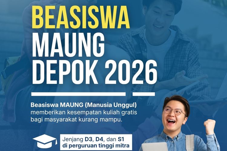 Beasiswa Maung Depok 2026 Dibuka, Peserta Bisa Dapat Bantuan hingga Rp 6,35 Juta