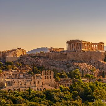 Ilustrasi kota Athena, Yunani. Salah satu kota tertua di dunia.