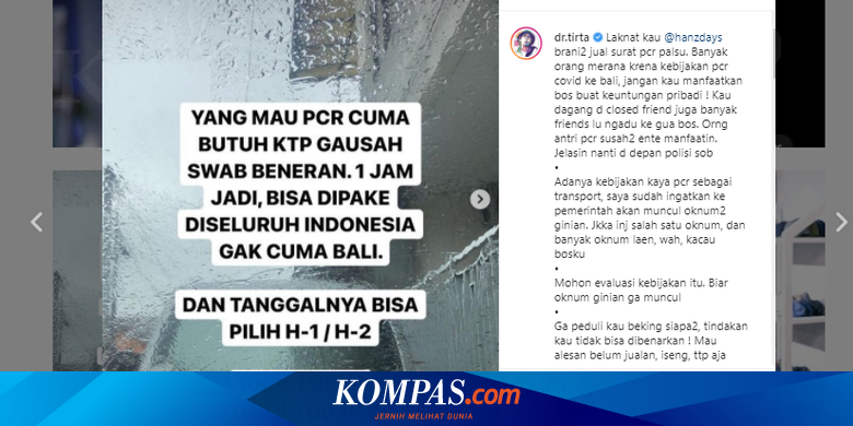 Ramai Soal Dugaan Hasil Tes Pcr Dijual Bebas Ini Penjelasannya Halaman All Kompas 