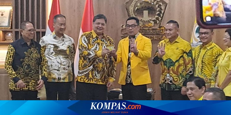 Ridwan Kamil Resmi jadi Kader Golkar: Semua Indah Pada Waktunya