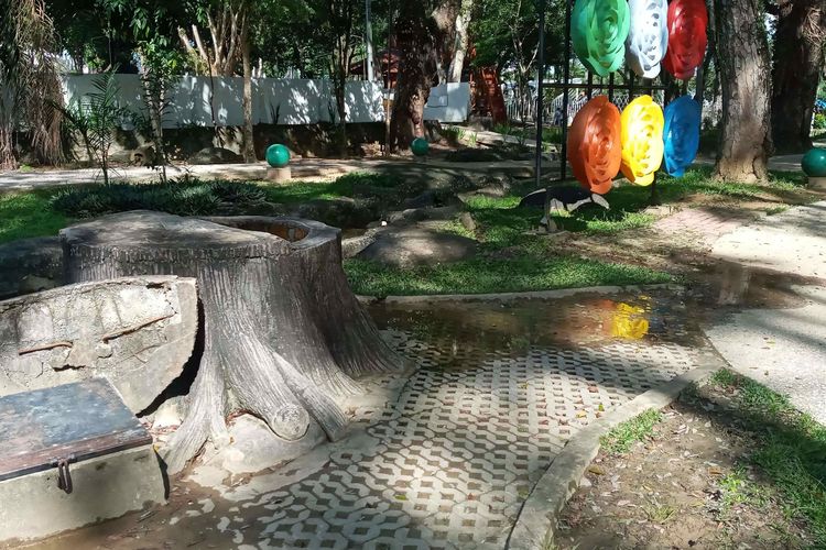 Sumur tua di Wilhelmina Park, Pangkalpinang, Minggu (26/7/2020)