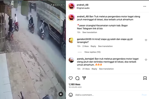 Pengendara Motor Meninggal Terempas Ban Truk Pecah di Rumpin