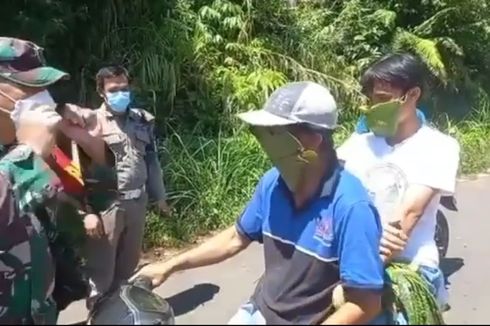 Ada-ada Saja, 2 Pria Jadikan Daun sebagai Masker hingga Menutupi Wajah agar Lolos Penyekatan, Hasilnya...