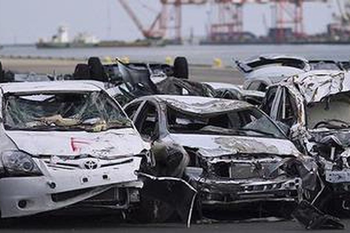 Kondisi mobil Toyota pasca tsunami