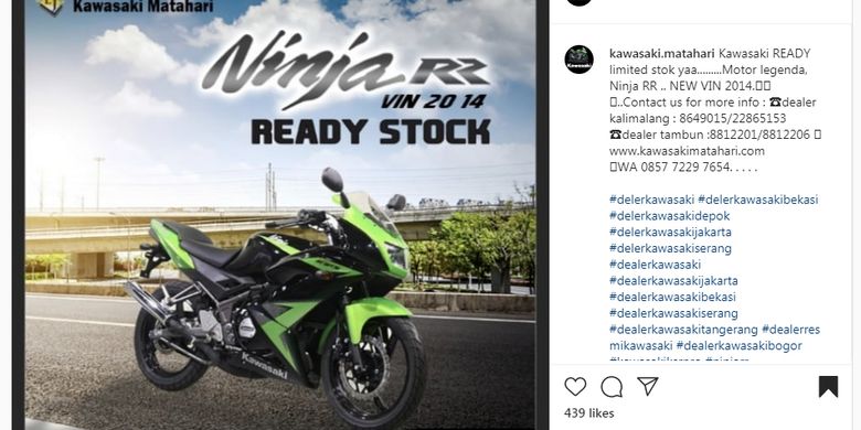 Diler Kawasaki Ini Masih Jual Ninja 150 Rr Banderol Rp 50 Juta