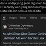 Viral! Aplikasi SSO Undip Diretas Tampilkan Promosi Judi Online