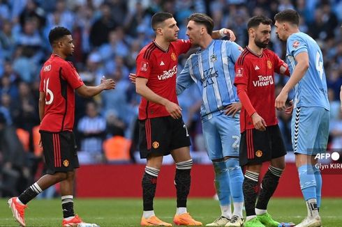 Hasil Coventry Vs Man United 3-3 (2-4 adu penalti), Derbi Manchester di Final Piala FA