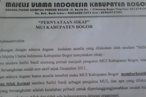 MUI Kabupaten Bogor Bicara soal Video Asusila Ulama