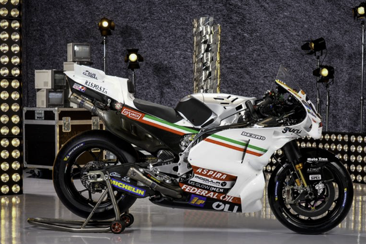 Livery retro Gresini Racing Ducati di MotoGP Inggris 2024