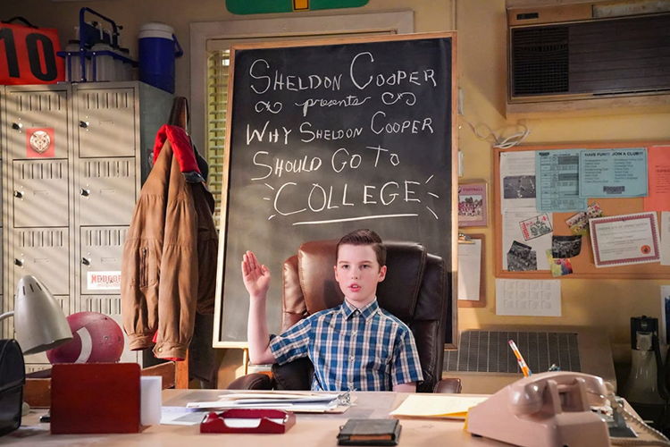 Iain Armitage dalam sitkom Young Sheldon (2017).