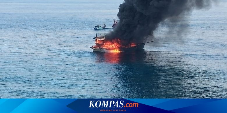 Kapal Motor Terbakar di Perairan Perbatasan Malaysia, Satu ABK Tewas, 2 Hilang - Vimarsana News