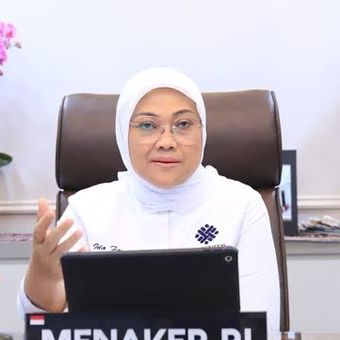 Menteri Ketenagakerjaan (Menaker) Ida Fauziyah dalam sebuah kesempatan.