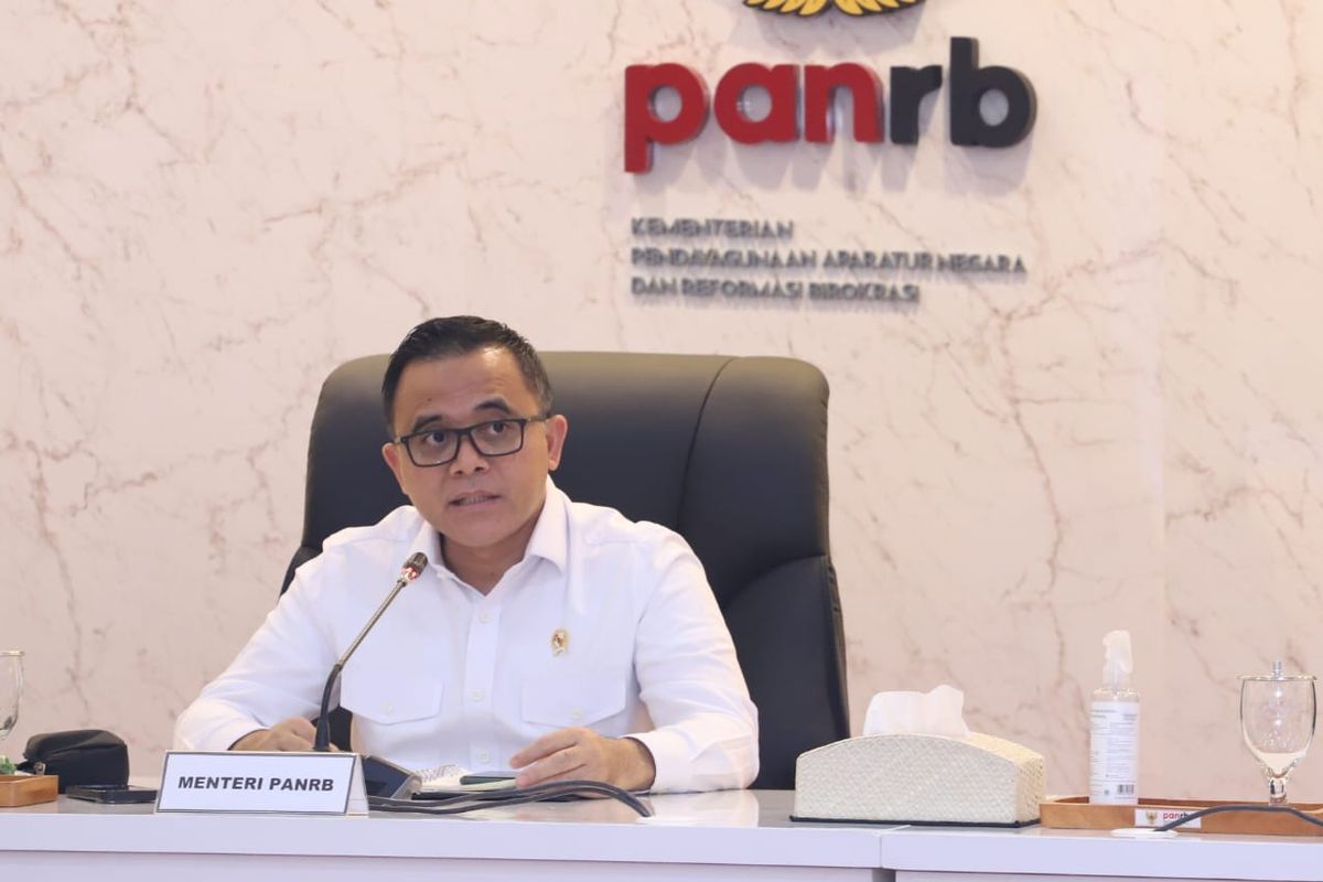 Menteri Pendayagunaan Aparatur Sipil Negara Reformasi Birokrasi (Menpan-RB) Abdullah Azwar Anas di Jakarta, Senin (12/2/2024).