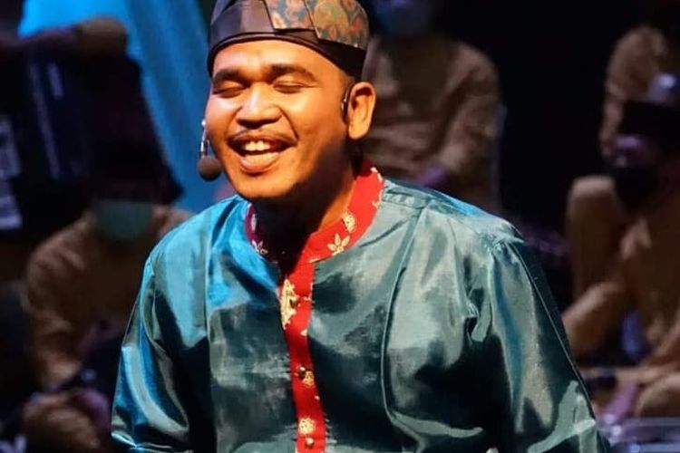 Amao atau Andi Pradinata saat tampil pada pertunjukkan teater tradisional bersama sanggar Abdul Muluk Reborn di Taman Budaya Jambi tahun 2022 lalu