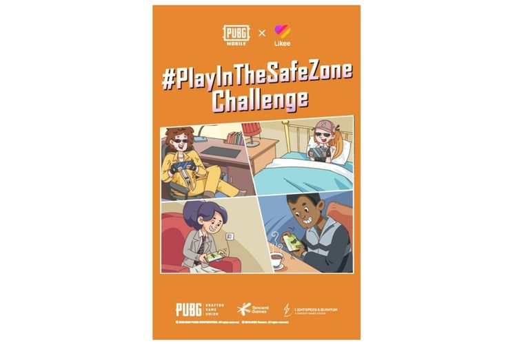Tantangan #PlayInTheSafeZone dari PUBG Mobile dan Likee untuk yang menjalani gerakan #DiRumahAja.