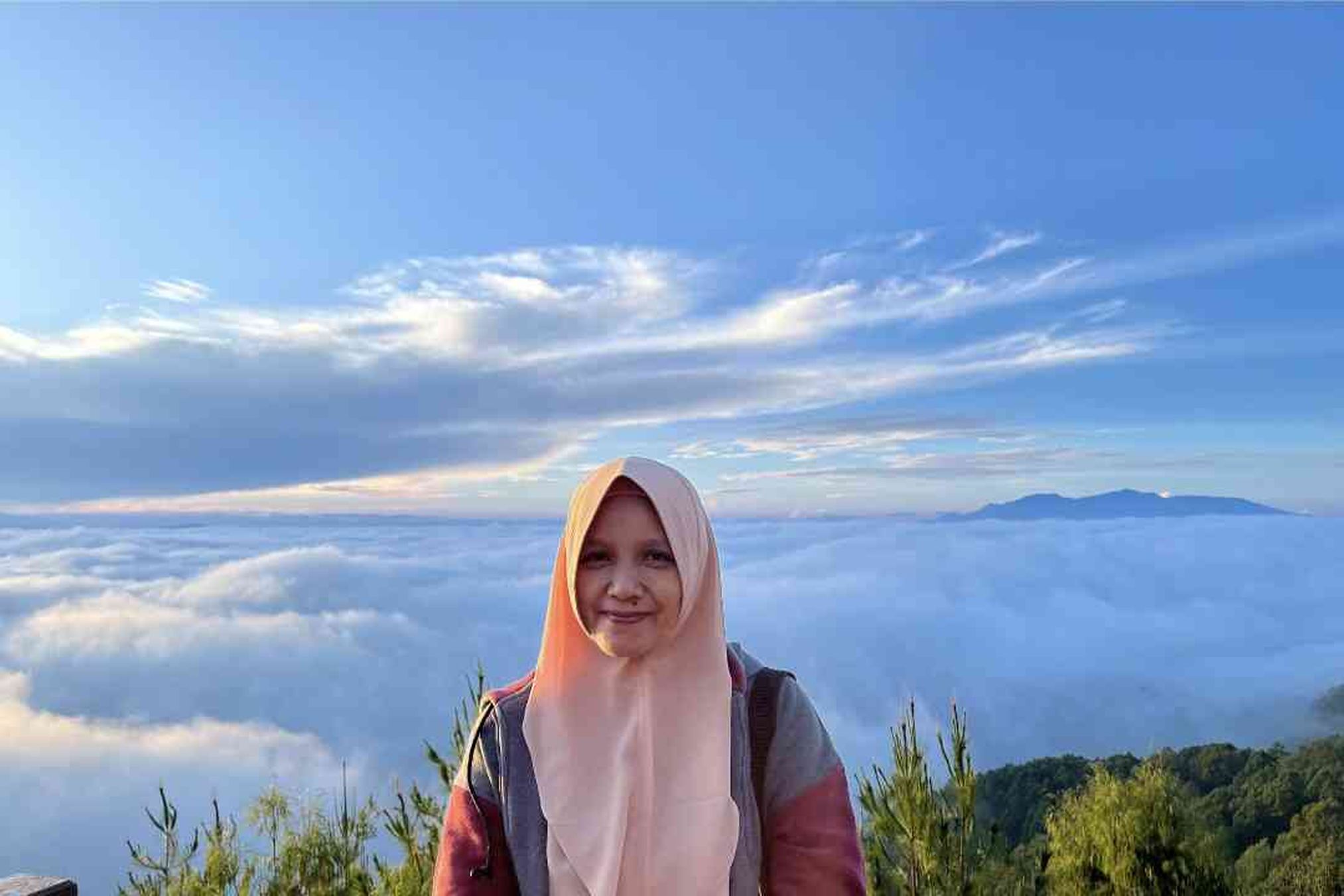 Foto dengan lautan awan (dokpri)