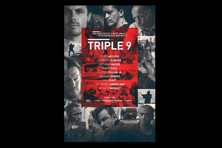 Chiwetel Ejiofor, Casey Affleck, Anthony Mackie, Kate Winslet, dan sederet bintang Hollywood lainnya beradu akting dalam film drama aksi Triple 9 (2016).