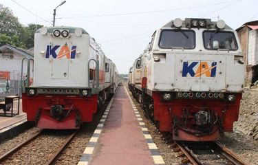 Ilustrasi kereta api lokal.