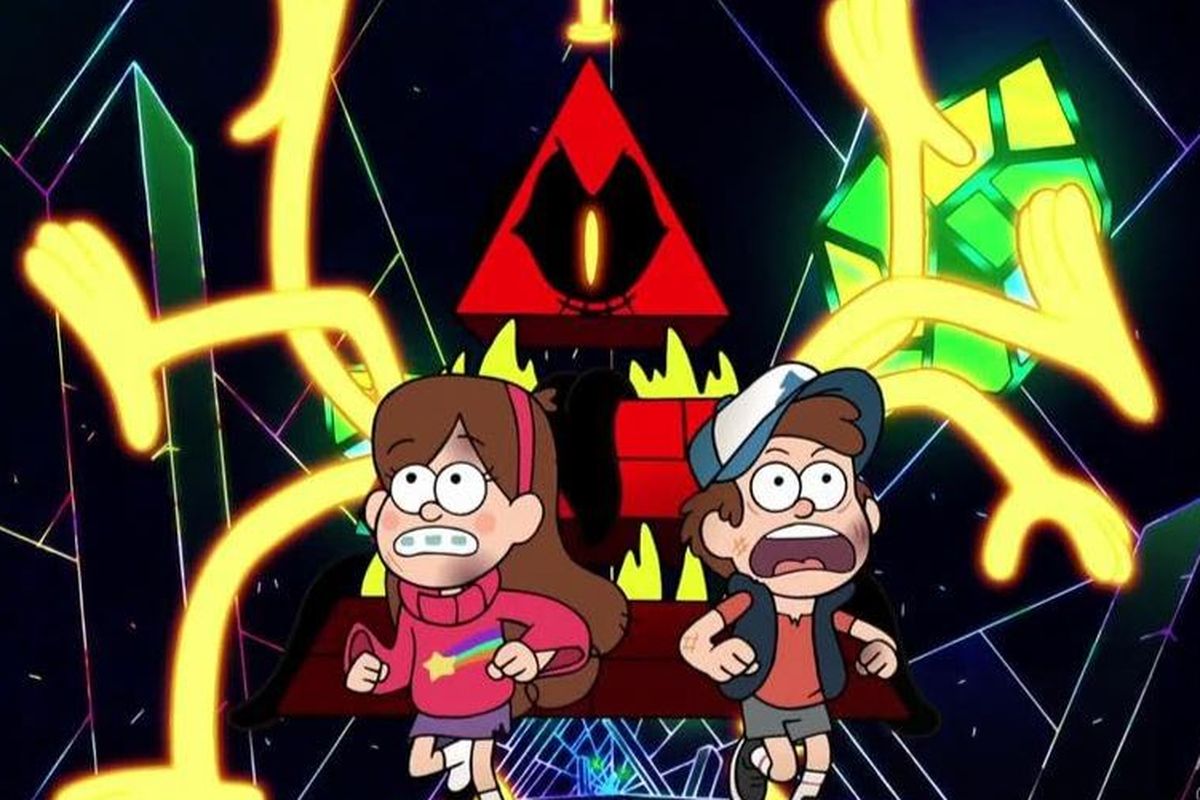 Cuplikan adegan dari serial animasi Gravity Falls.