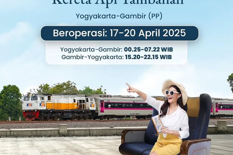 8 Kereta Tambahan Tujuan Jakarta, Bandung, Surabaya pada 17-20 April 2025