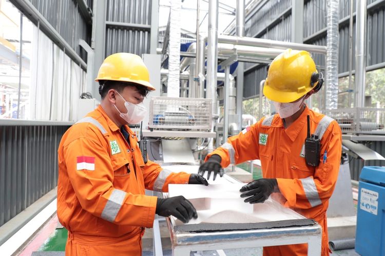 Pabrik dry ice PT Pupuk Kujang senilai investasi Rp 9,8 miliar yang diresmikan pada Rabu (17/4/2024).