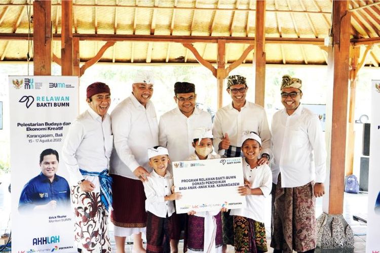 Taspen hadir dalam program Relawan Bakti Badan Usaha Milik Negara (BUMN) di Karangasem, Bali. 