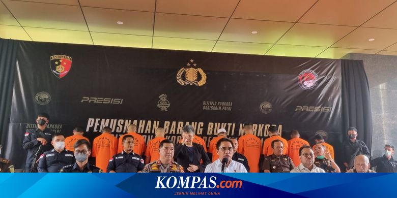 Bareskrim Musnahkan 269,707 Kg Sabu dari Pengungkapan 4 Kasus Berbeda