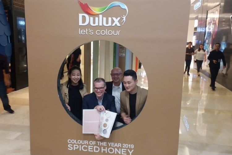 Peluncuran Spiced Honey sebagai Color of The Year 2019 Dulux di Jakarta, Rabu (16/1/2019).