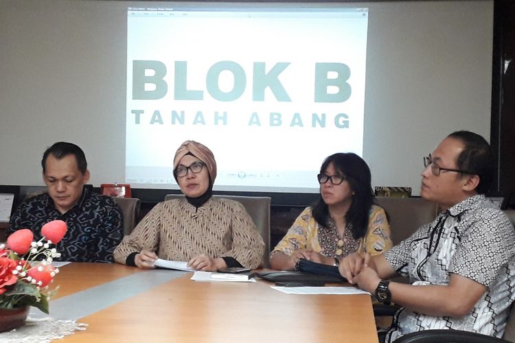 Konpers pengelola Blok B Tanah Abang terkait video adu mulut pedagang dan sekuriti, senin (27/8/2018)