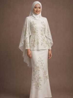 Baju Kurung Cape yang Dramatis
