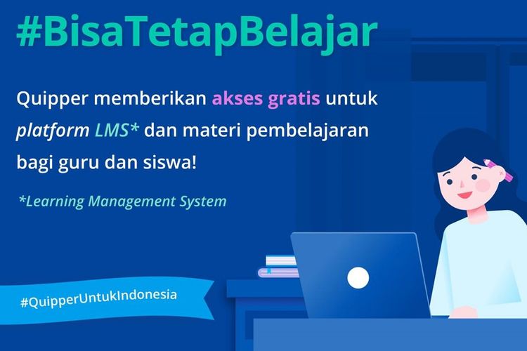 Quipper memberikan akses gratis berupa video pembelajaran dan materi soal melalui platform Learning Management System (LMS) yang dimiliki, yaitu Quipper School.
