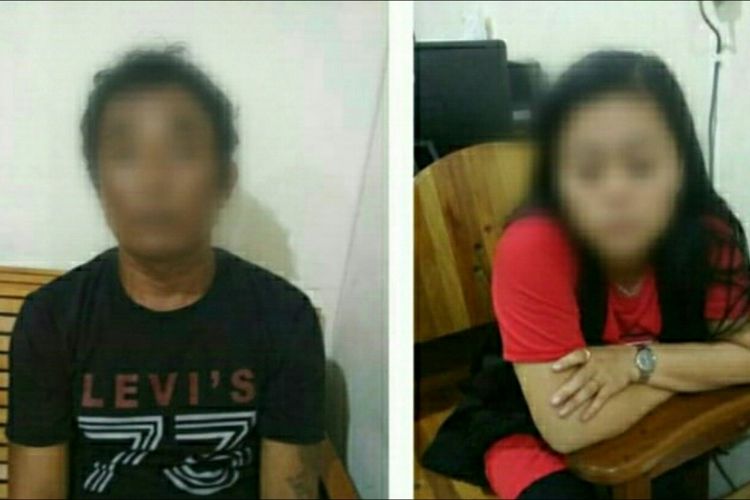 DK (45) dan istrinya DM (30) saat diamankan di Mapolda Kalbar